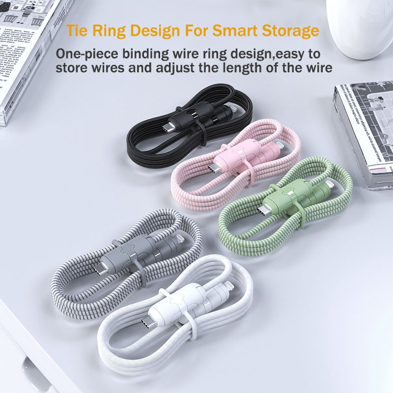 สําหรับ Androidhot ขาย USB ถึง Type-C ตัวป้องกันสายเคเบิลซิลิโคน Data Line ตัวป้องกันสายไฟ/เคสป้องกันสาย Winder สําหรับสายชาร์จ Android ป้องกัน