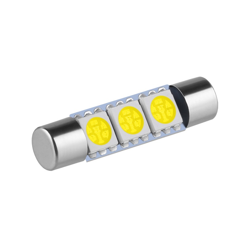 10pcs C5W T6 28 มม.31 มม.12V 5050 Led รถหลอดไฟสําหรับแต ่ งหน ้ ากระจก Sun Visor Light