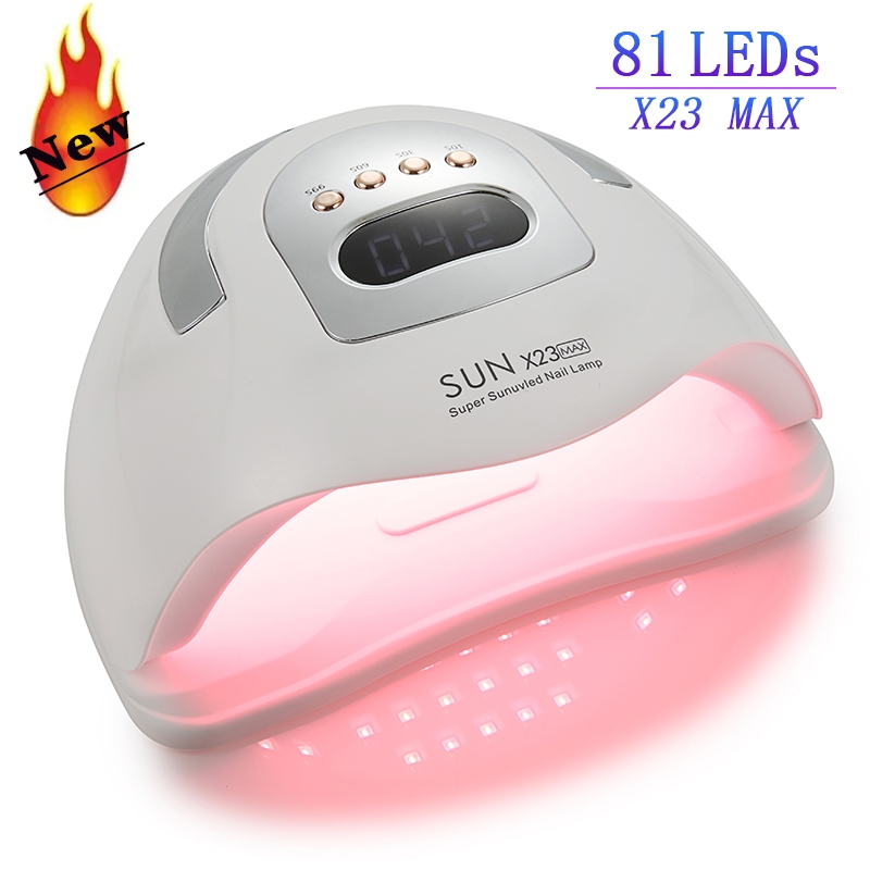 380w SUN X23MAX เครื่องเป่าเล็บเครื่อง 81LEDs UV LED เล็บโคมไฟสําหรับเล็บเจลโปแลนด์ Curing เล็บโคมไฟจอแสดงผล LCD เล็บเครื่องมือ