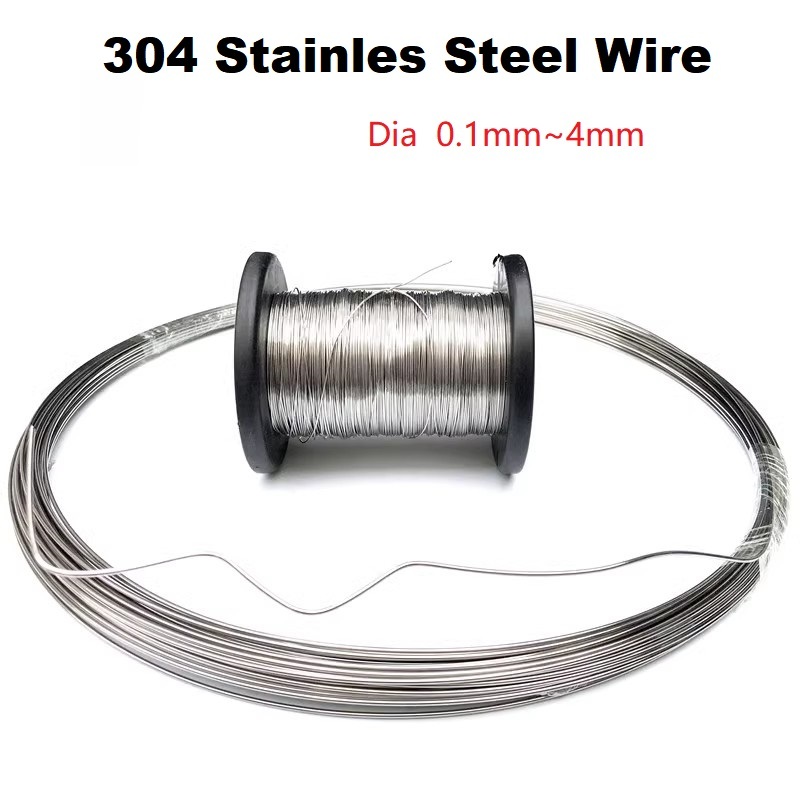 Hot 304 Stainless Wire Diameter 0.1mm ~ 4mm Length 10m/20m/100m 304 Stainless Steel Wire Single Bright ร้อนสแตนเลสเส้นผ่าศูนย์กลาลวดสแตนเลสเดี่ยวสดใส