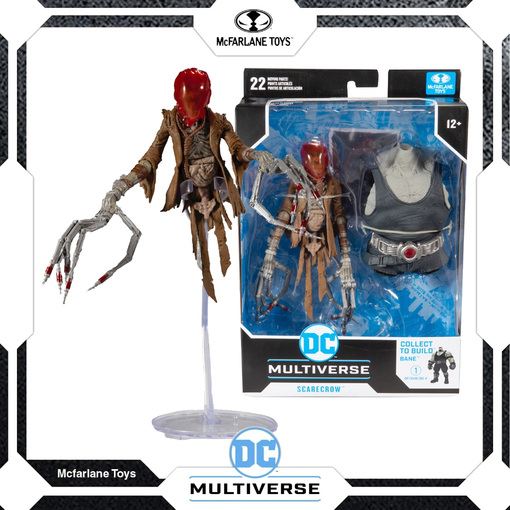 ของเล่น McFarlane (BUILD-A-BANE) SCARECROW LAST KNIGHT ON EARTH #2 Dc Multiverse 7 นิ้ว Action Figur