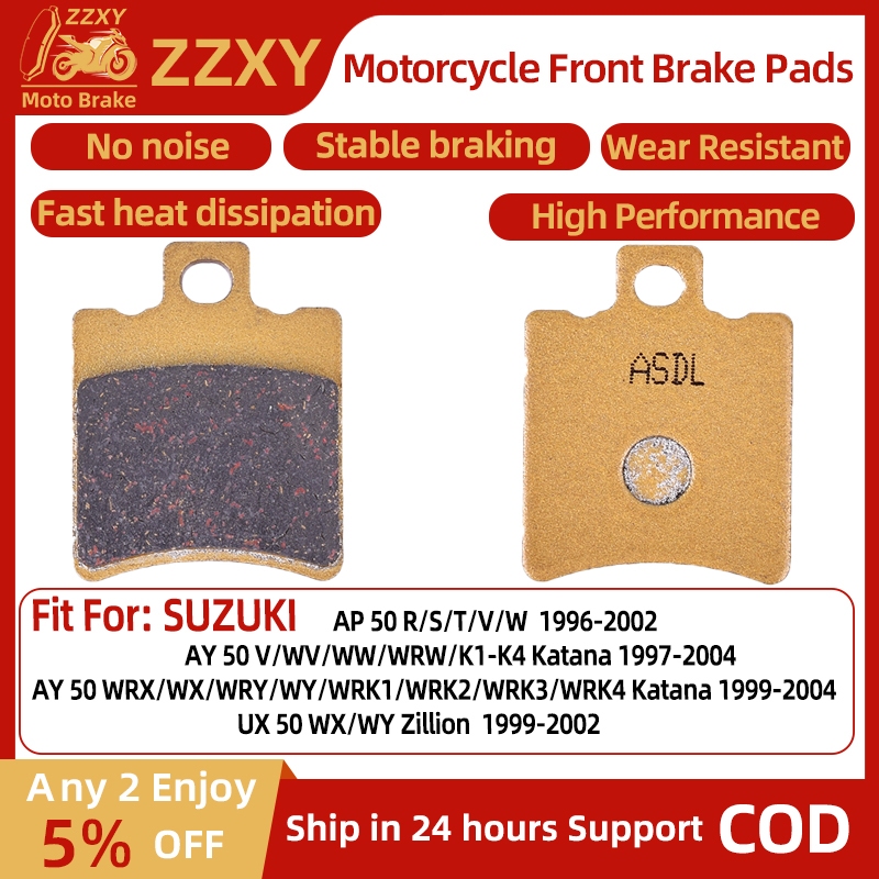 1 คู่รถจักรยานยนต์เบรคด้านหน้าสําหรับ SUZUKI AP 50 R/S/T/V/W 96-02 AY 50 V/WV/WW/WRW/K1-K4 Katana WR