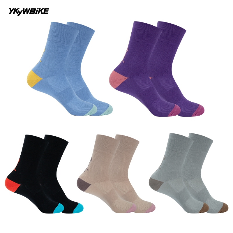 Ykywbike ถุงเท ้ าปั ่ นจักรยาน unisex จักรยานเสือหมอบจักรยานเสือภูเขาระบายอากาศฤดูใบไม ้ ผลิ/ถุงเท ้ ากีฬาฤดูร ้ อน