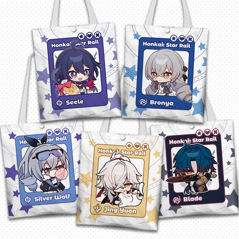 Honkai: Star Rail Character Canvas Tote Bag Archeron Kafka Dan Heng Imbibitor Lunae Blade Fu Xuan