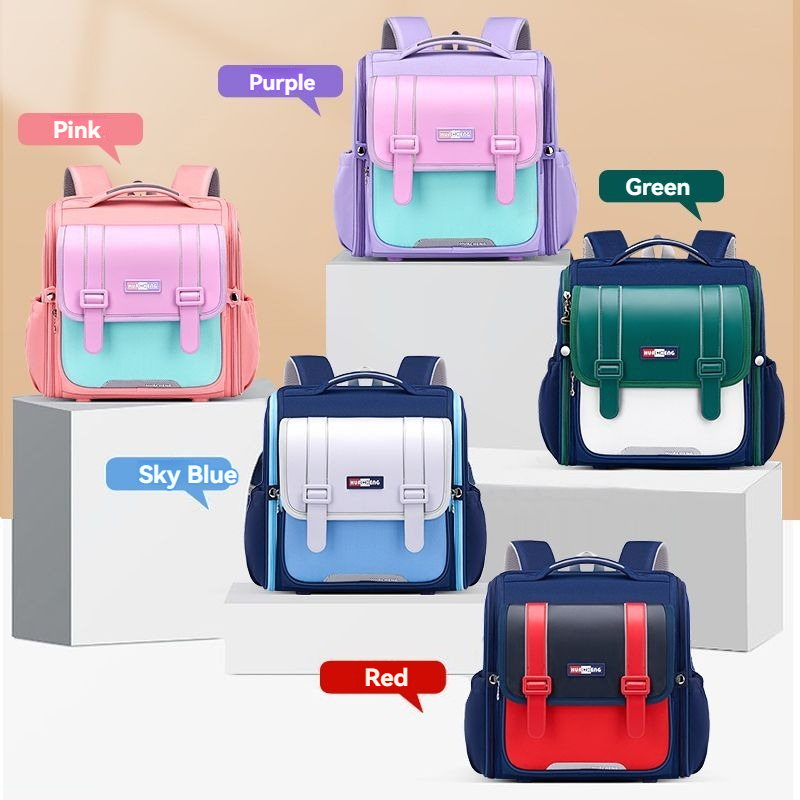 【ขายร้อน】ใหม่ กระเป๋าเป้สะพายหลัง กระเป๋านักเรียน ขนาดใหญ่ จุของได้เยอะ สไตล์อังกฤษ สําหรับเด็กประถม