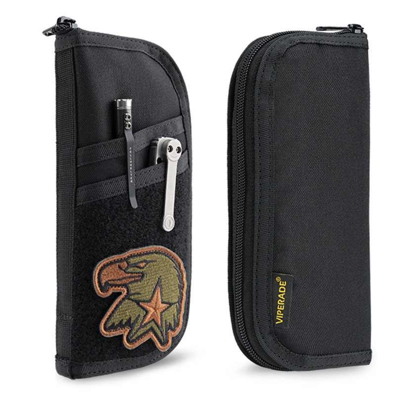 VE19 EDC กระเป๋า, กระเป๋าเครื่องมือสําหรับผู้ชาย, EDC Pocket Organizer Storage EDC Gears, Long EDC Pouch Organizer, ยูทิลิตี้กระเป๋าสําหรับ Multitools, ไฟฉาย/Knives
