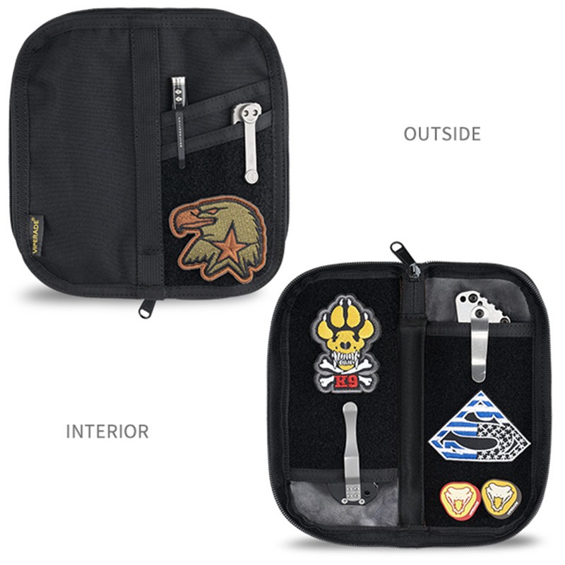 VE19 EDC กระเป๋า, กระเป๋าเครื่องมือสําหรับผู้ชาย, EDC Pocket Organizer Storage EDC Gears, Long EDC Pouch Organizer, ยูทิลิตี้กระเป๋าสําหรับ Multitools, ไฟฉาย/Knives