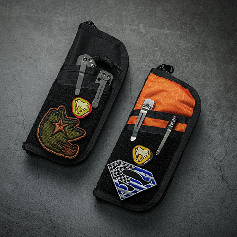 VE19 EDC กระเป๋า, กระเป๋าเครื่องมือสําหรับผู้ชาย, EDC Pocket Organizer Storage EDC Gears, Long EDC Pouch Organizer, ยูทิลิตี้กระเป๋าสําหรับ Multitools, ไฟฉาย/Knives