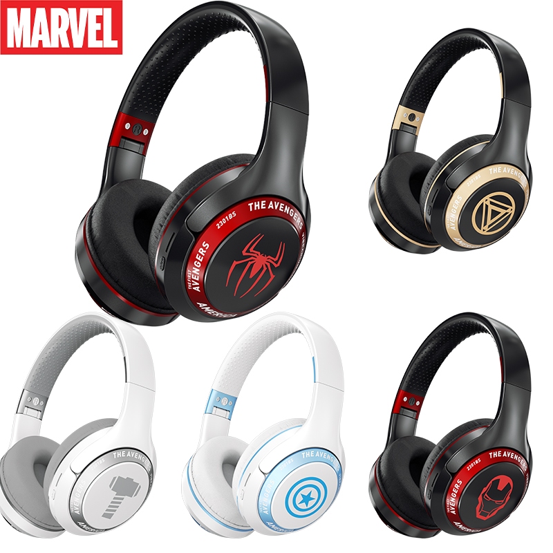 Marvel M000 Bluetooth 5.3 หูฟังไร ้ สาย Avengers Ironman กัปตันอเมริกา Thor Cool HiFi คุณภาพเสียง Long Endurance ลดเสียงรบกวนชุดหูฟัง Spiderman แบบพับได ้