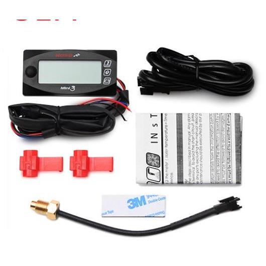 2024 Mini Style Instruction LED Display Meter KOSO MINI 3 digital (Air Temp+Time+Volt Meter) สําหรับ