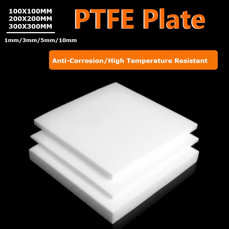 แผ่น PTFE แผ่น PTFE ความหนา 0.5 มม. ~ 10 มม. PTFE บอร์ดบล็อกแผ่นโพลีเอสเตอร์ Anti-Corrsion 1/3 ชิ้น
