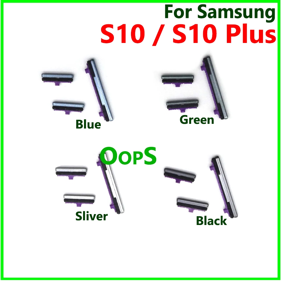 ปุ่มปรับระดับเสียงไฟสําหรับ Samsung Galaxy S10 / S10 Plus โทรศัพท์เปิด/ปิดด้านข้าง Butttons Key 3 ชิ้น = ชุด