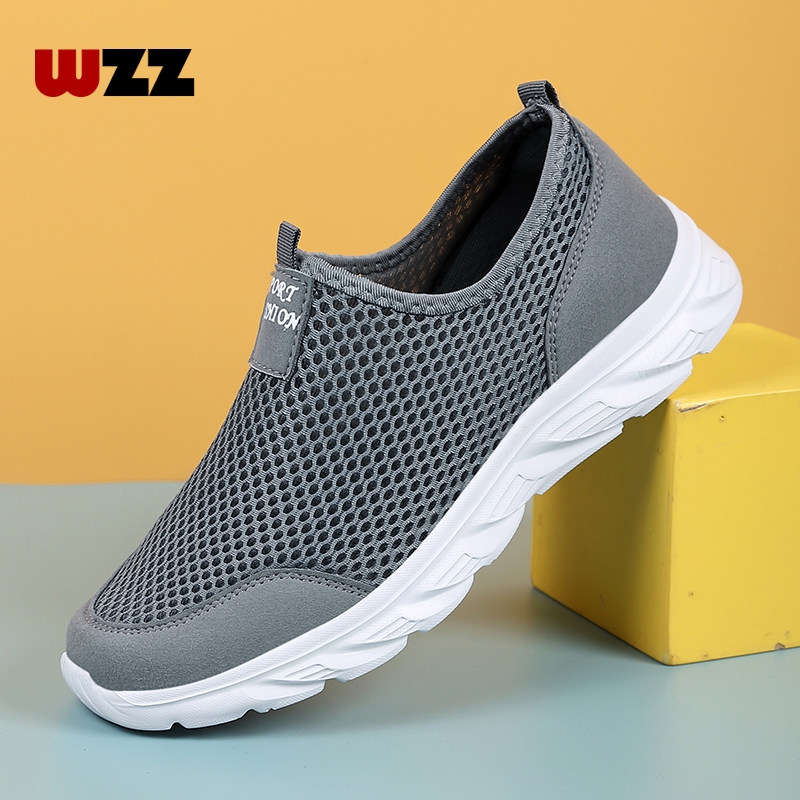 2024 ฤดูร้อนใหม่รองเท้าผู้ชายกลางแจ้งรองเท้าผ้าใบลําลองน้ําหนักเบาBreathable Mens Loafer Slip-onรองเท้าผู้ชายใหม่