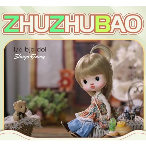 Shugafairy Zhuzhubao 1/6 Bjd ตุ๊กตาหัวใหญ่ Baby Pout Face สาวน่ารักตาสองชั้นคุณภาพสูง Ball Jointed ตุ๊กตา