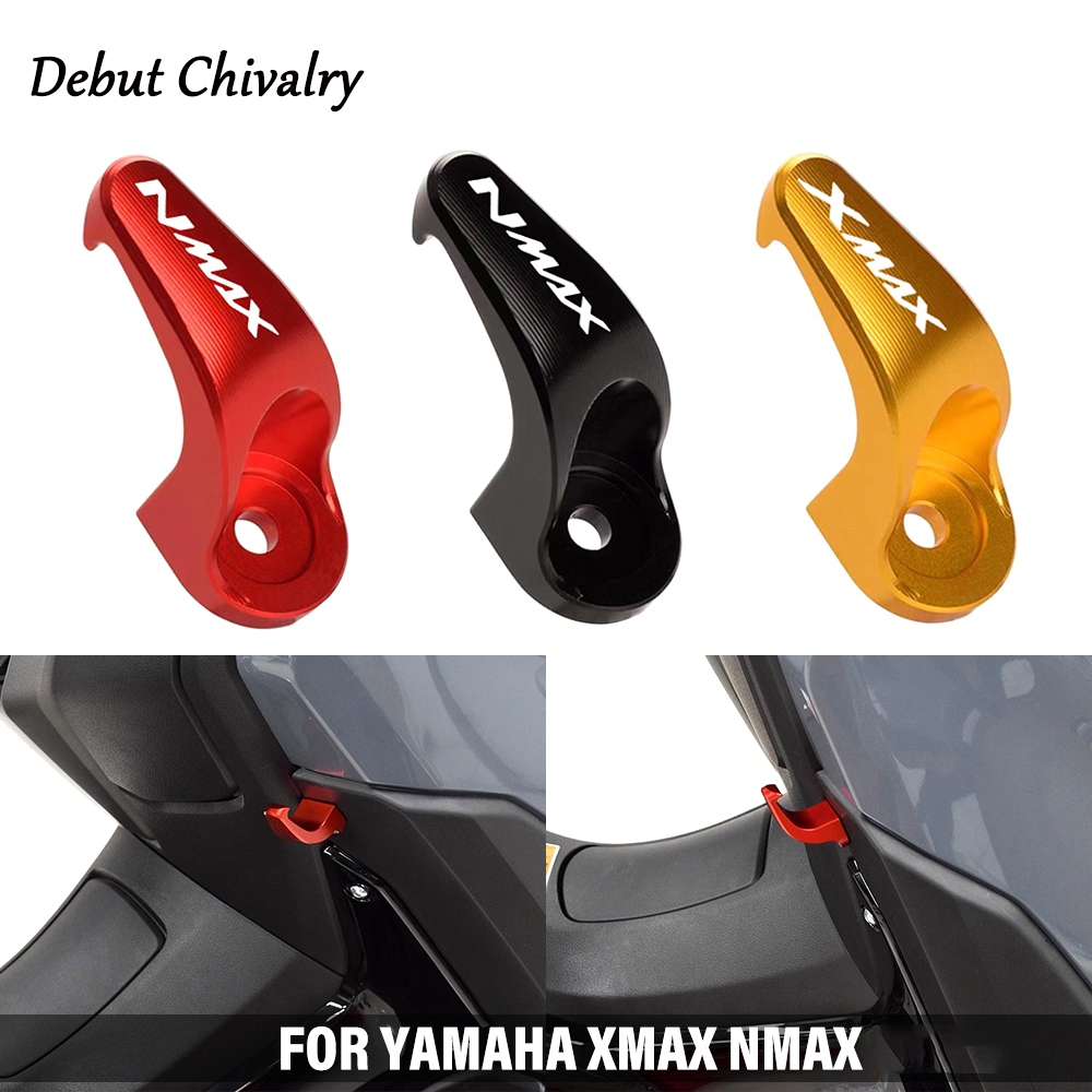 อุปกรณ์มอเตอร์ไซค์ สําหรับ ยามาฮ่า XMAX 300 เอ็นแม็กซ์ 155 2017-2024 ซีเอ็นซี อลูมิเนียมอัลลอยด์รถจักรยานยนต์ตะขอกระเป๋า, กระเป๋าแขวน, การจัดเก็บหมวกก