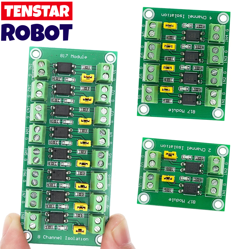 Pc817 2/4/8 Channel Optocoupler Isolation Board ตัวแปลงแรงดันไฟฟ ้ าอะแดปเตอร ์ โมดูล 3.6-30V Driver Photoelectric โมดูลแยก