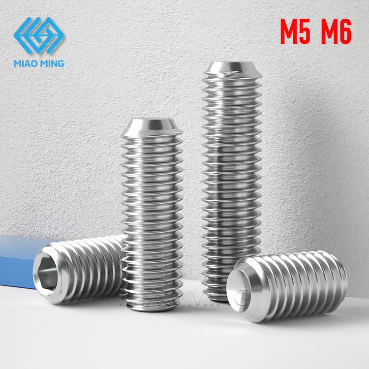 M5 M6 Bolt สแตนเลส 304 สกรูหกเหลี่ยม allen คีย์ grub skru แบน headless คนต่างด้าวชุดสกรู elenkey เครื่องมือ allenkey alenki glenka nut