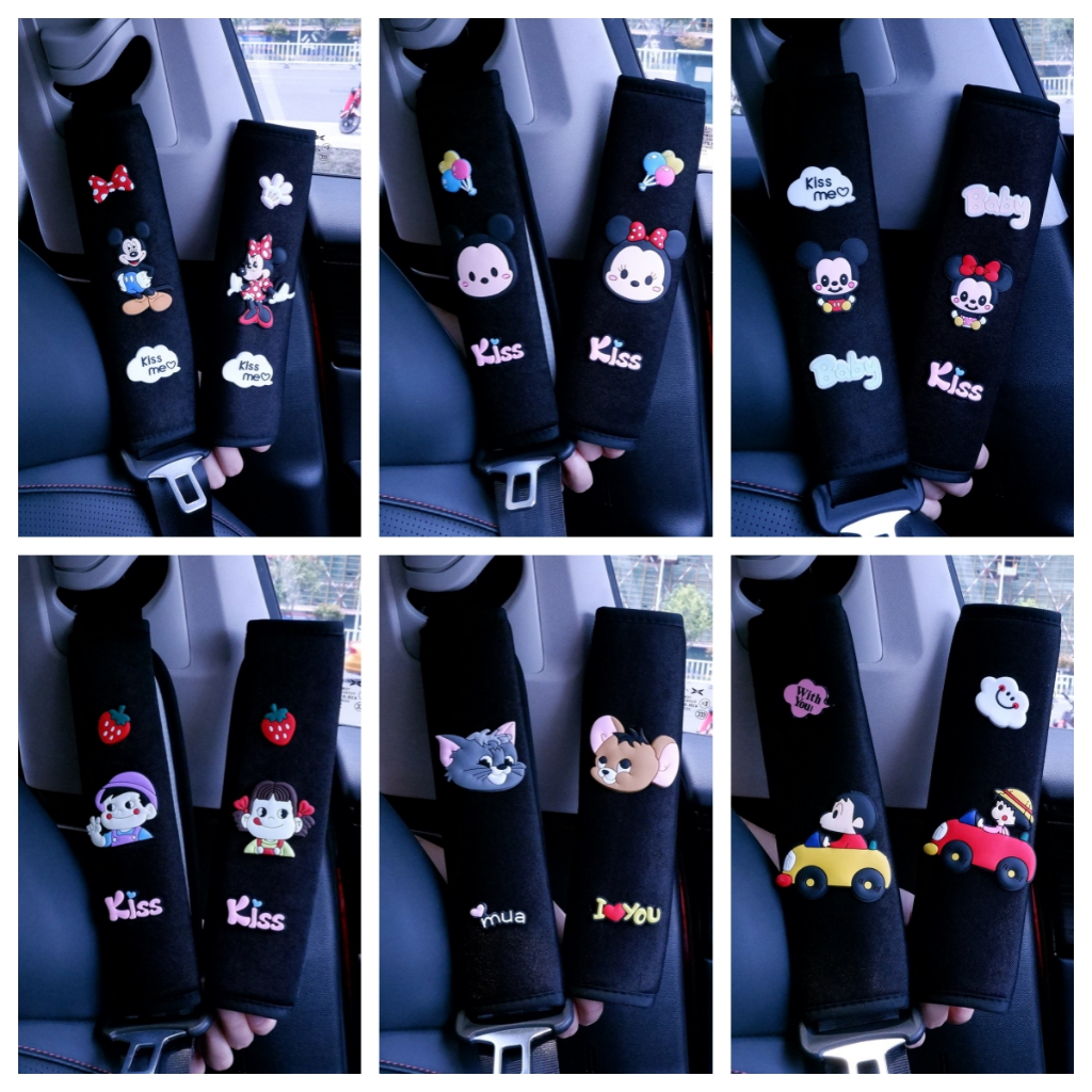 ปลอกหุ้มสายเข็มขัดนิรภัยรถยนต์ แบบดึงหลังคา