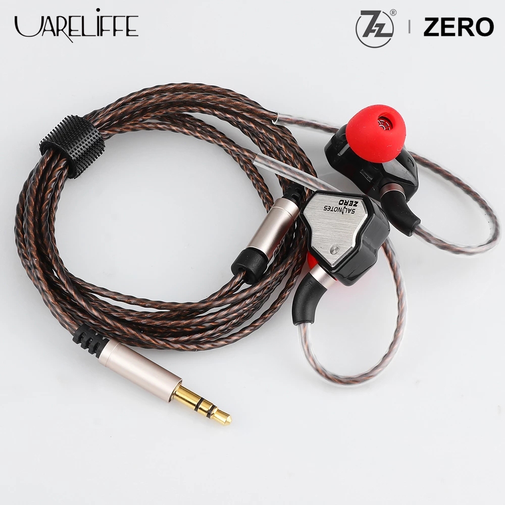 Uareliffe 7Hz Salnotes Zero หูฟัง 10 มม.แบบไดนามิก Earbud HiFi In-ear Monitor ชุดหูฟังเพลงโลหะคอมโพส