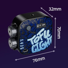 Photoolex 100% ของแท้อย่างเป็นทางการ TOFU Light HSI36000 Full Color Fill Light สไตล์ซามูไรสีดํา