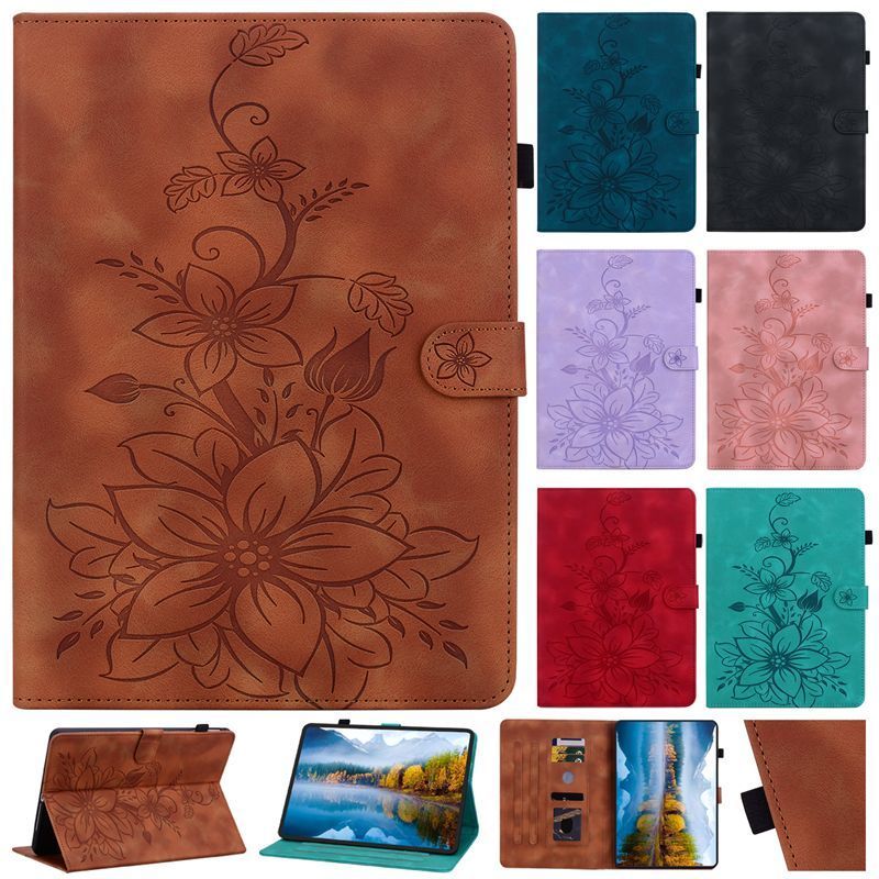 Samsung Galaxy Tab A9 + 5G 11 นิ้ว SM-X210 X216B เคสแท็บเล็ต A9 8.7 นิ้ว SM-X110 X115N เคสแฟชั่นนูนการ์ดกันกระแทก ซิลิโคนป้องกันกรณีวงเล็บฝาครอบหนังพลิก