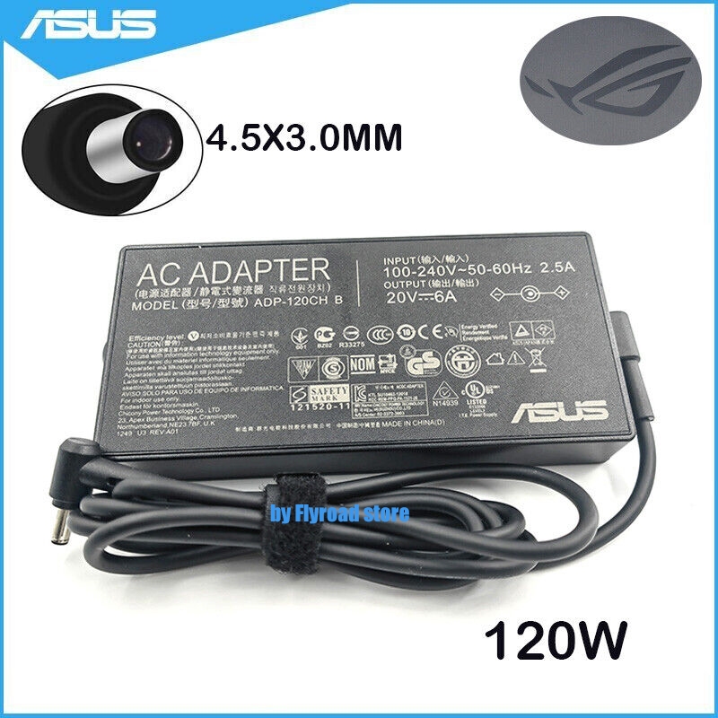 120w 20V 6A อะแดปเตอร์สําหรับ ASUS Vivobook Pro 14 OLED K3400PH 15 OLED K3500 K3500PA M3500QA 4.5*3.0 มม.