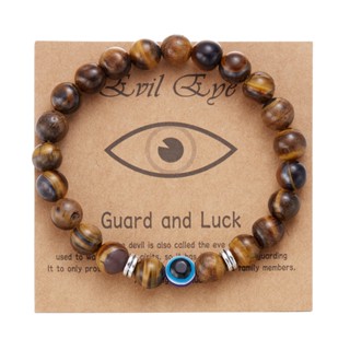 8 มม.Gmai Blessed Stone Evil Eye สร้อยข้อมือสําหรับชาย Lucky…