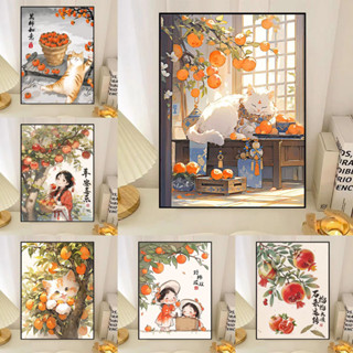 ORFON3040ซม.ภาพวาดโดยหมายเลข/ภาพวาดผ้าใบ/ต้นไม้พระภิกษุและแม…