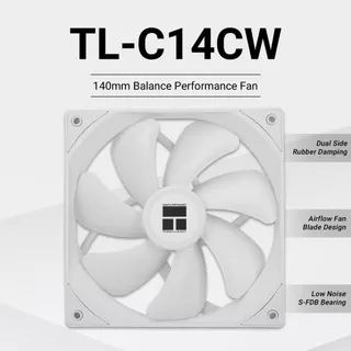 Thermalright TL-C14CW-S ARGB 140 มม.พัดลมคูลเลอร์ 1500RPM พัดลม CPU 4Pin PWM พัดลมคอมพิวเตอร์เงียบพร้อม S-FDB แบริ่ง PC ระบายความร้อน
