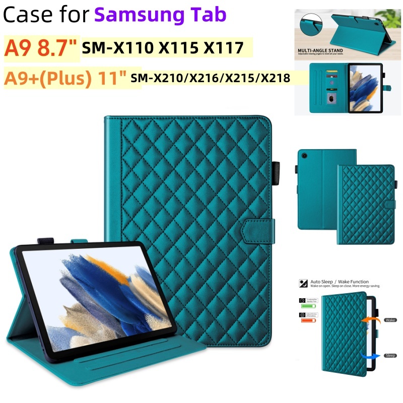 For Samsung Galaxy Tab A9 Case X110 X115 X117 Stand Wallet Leather Flip Cover For A9 Plus A9+ 11 inc