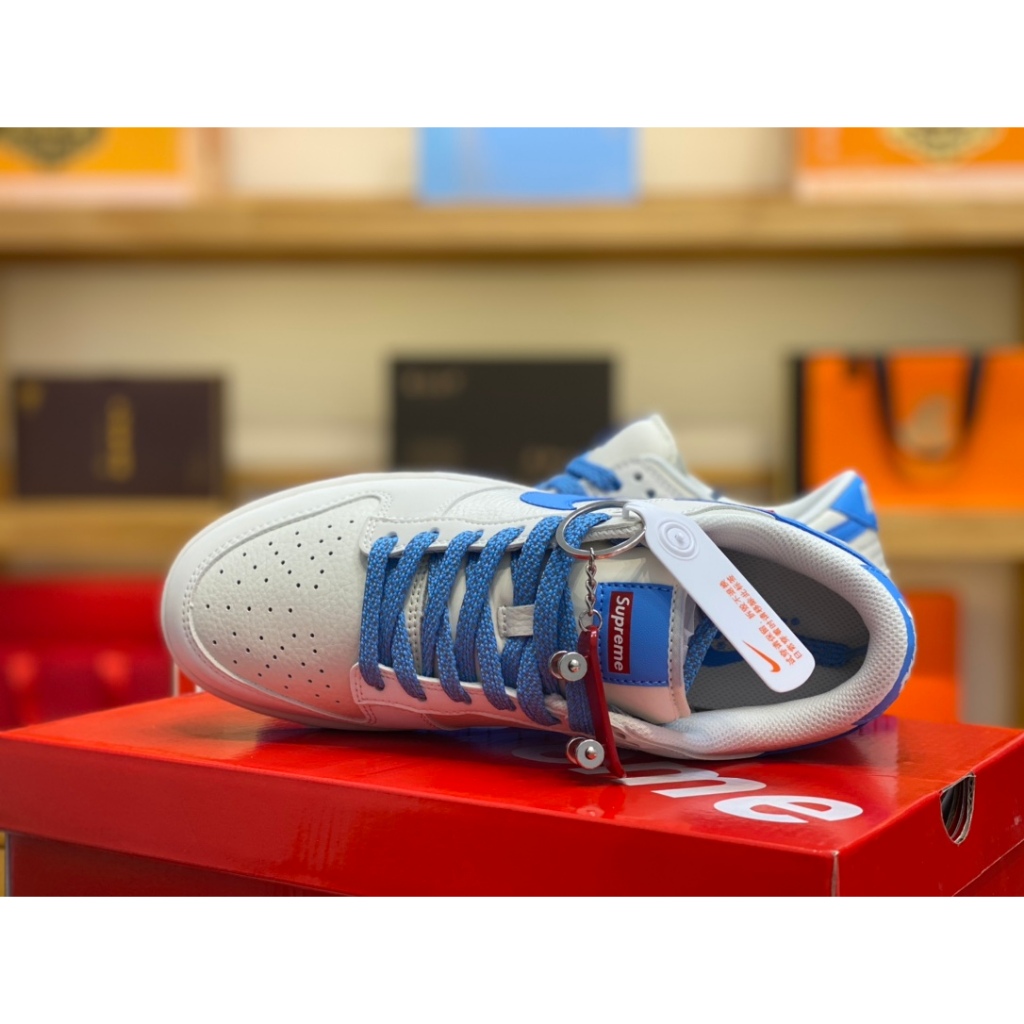 X x NK Dunk Low Beige Blue DQ1098-369 ผู้ชายผู้หญิงรองเท้าสบายๆกีฬารองเท้า