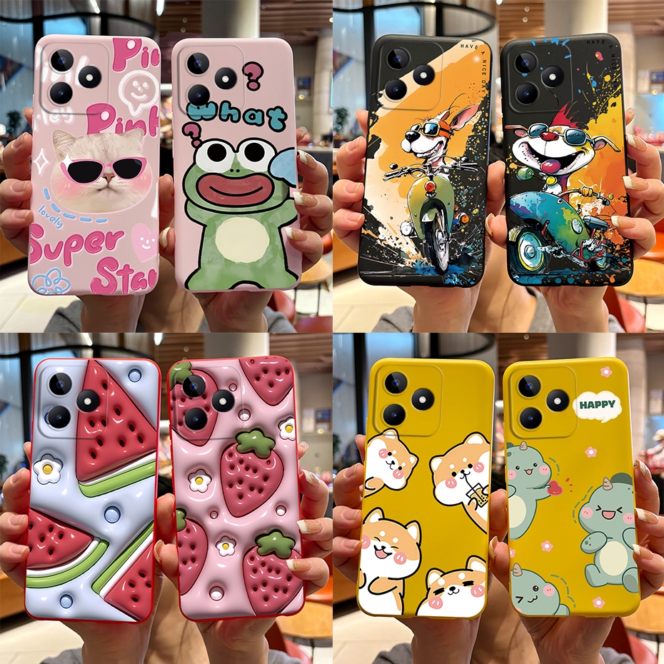 สําหรับrealme C53 C51 หมายเหตุ 50 เคสโทรศัพท์นุ่มออกแบบใหม่การ์ตูน 2023 SlimปกหลังสําหรับRealmeC53 C 53 C 51 Note50 ปลอก