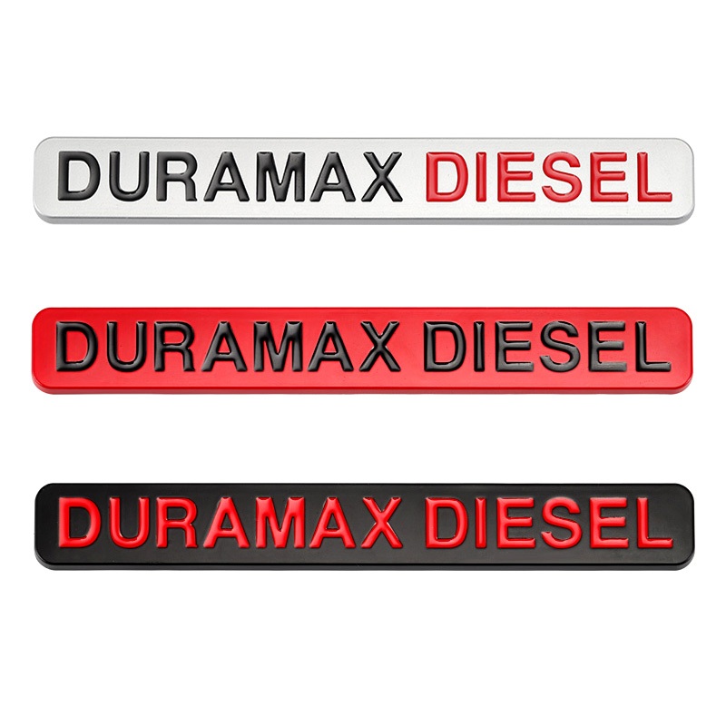 Creative DURAMAX ดีเซลเครื่องยนต์โลหะสามมิติสติกเกอร์หน้าจอป้ายตกแต่ง