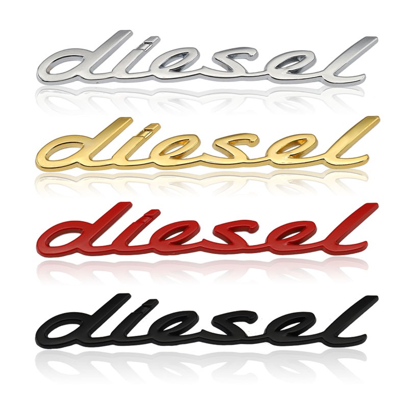 โลโก้รถดีเซล สติกเกอร์รถโลหะดีเซลตัวอักษรภาษาอังกฤษติดฉลาก DURAMAX ดีเซลป้ายหางป้ายด้านข้าง