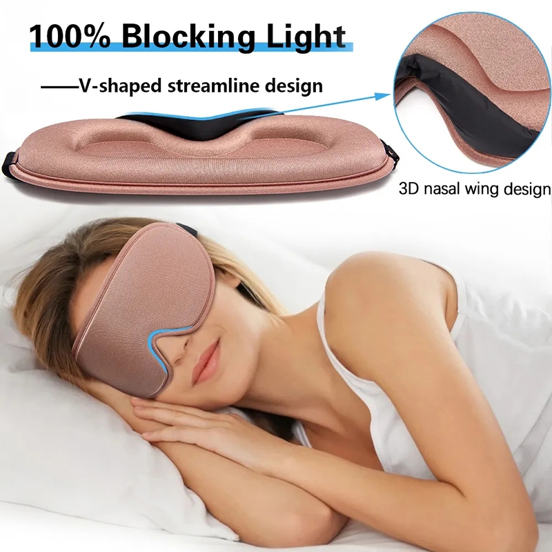 Kiprun 3D Memory Foam Sleep Eye mask, 100% Blackout Sleep mask สําหรับผู้หญิงผู้ชาย, นุ่มและสะดวกสบาย Sleeping mask สําหรับ Light Blocking Eye mask สําหรับ Sleeping