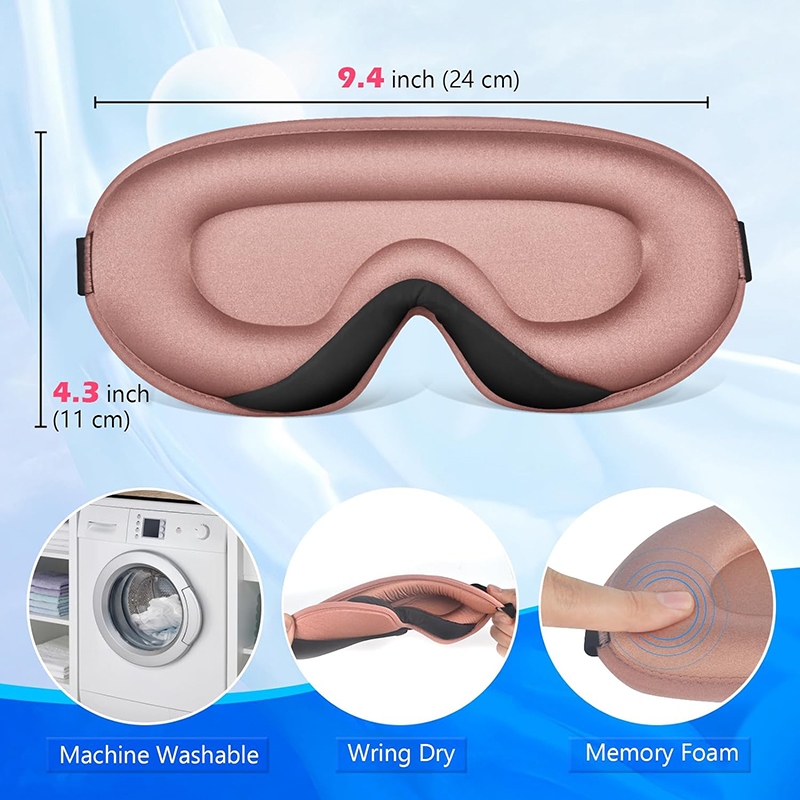 Kiprun 3D Memory Foam Sleep Eye mask, 100% Blackout Sleep mask สําหรับผู้หญิงผู้ชาย, นุ่มและสะดวกสบาย Sleeping mask สําหรับ Light Blocking Eye mask สําหรับ Sleeping