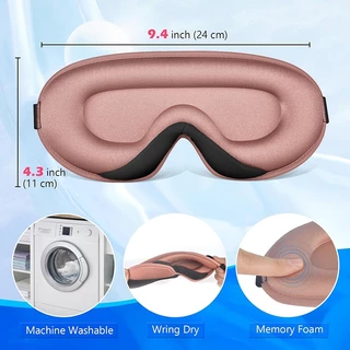 Kiprun 3D Memory Foam Sleep Eye mask, 100% Blackout mask สําหรับผู้หญิงผู้ชาย, นุ่มและสะดวกสบาย Sleeping mask สําหรับ Light Blocking Eye สําหรับ Sleeping