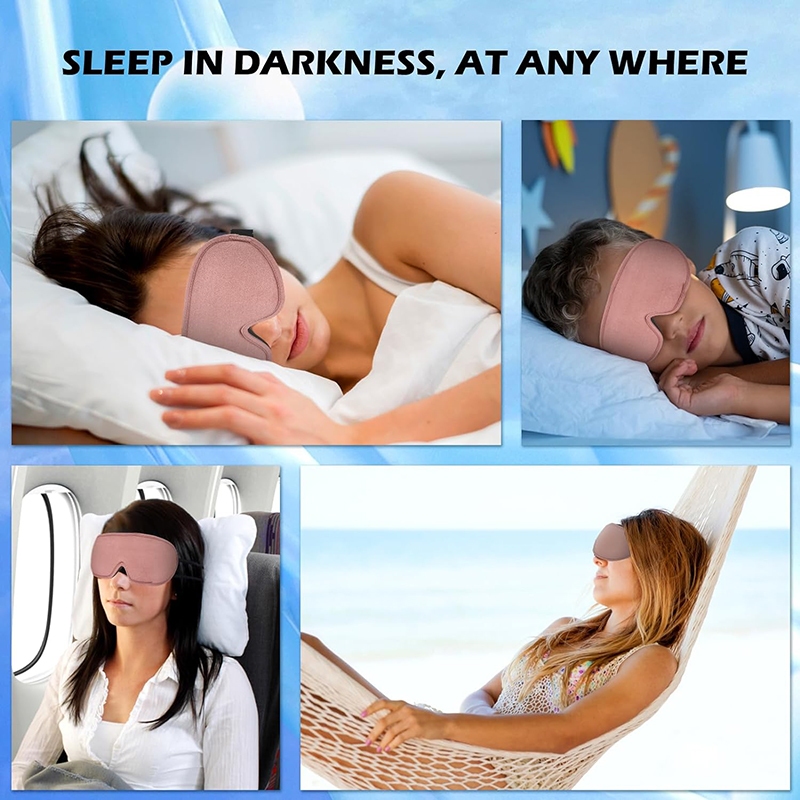 Kiprun 3D Memory Foam Sleep Eye mask, 100% Blackout Sleep mask สําหรับผู้หญิงผู้ชาย, นุ่มและสะดวกสบาย Sleeping mask สําหรับ Light Blocking Eye mask สําหรับ Sleeping