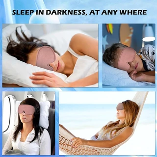 Kiprun 3D Memory Foam Sleep Eye mask, 100% Blackout mask สําหรับผู้หญิงผู้ชาย, นุ่มและสะดวกสบาย Sleeping mask สําหรับ Light Blocking Eye สําหรับ Sleeping