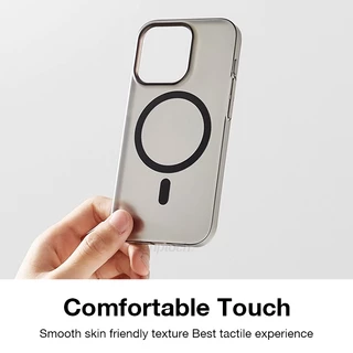 Sanptoch สําหรับ Magnetic Slim Matte Clear เคสโทรศัพท์สําหรับ iPhone 17 / 16 / 15 / 14 / 13 / 12 Pro Max Frosted โปร่งแสง Hard Cover Non-yellowing Light Thin Protection Casing