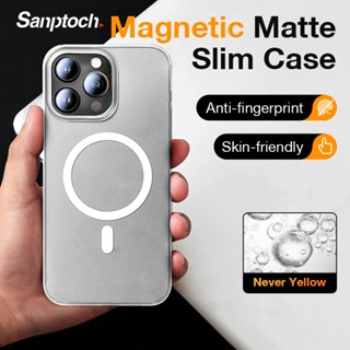Sanptoch สําหรับ Magnetic Slim Matte Clear เคสโทรศัพท์สําหรั…