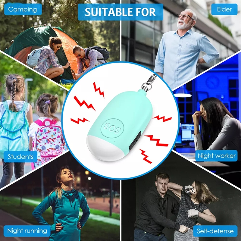 คิปรัน พวงกุญแจปลุก,130ฐานข้อมูล ชาร์จฉุกเฉินความปลอดภัยต่อต้านหมาป่า,กันน้ําที่มีไฟ นํา สําหรับเด็กผู้หญิงสาวผู้สูงอายุ,ความปลอดภัยช่วยในกรณีของอันตราย - รูปที่ 2