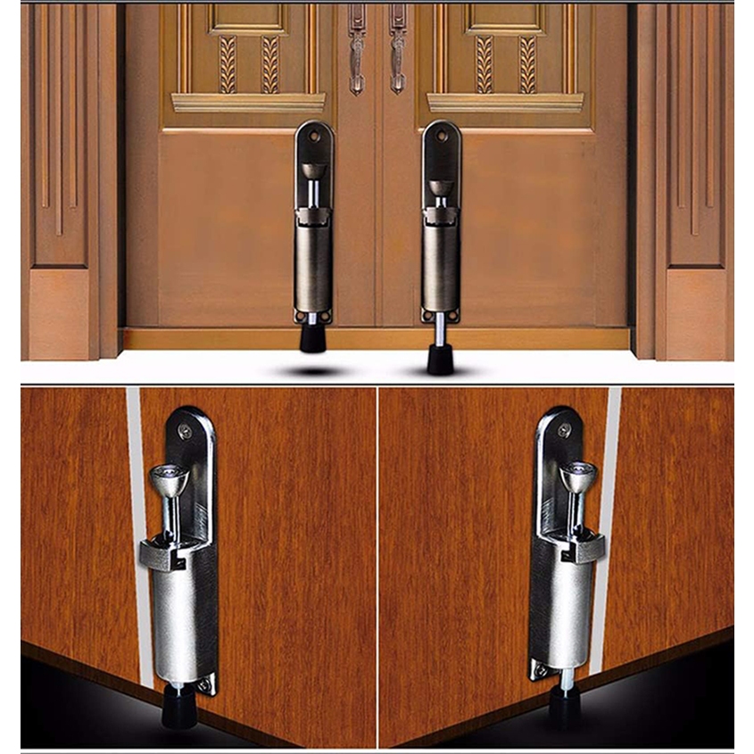 Kiprun Kickdown กันชนประตู, สแตนเลส Telescopic ประตู Silver ฤดูใบไม้ผลิโหลด Step-On ผู้ถือประตูประตูประตู, ปรับ Heavy Duty ล็อคประตูผู้ถือ - รูปที่ 2