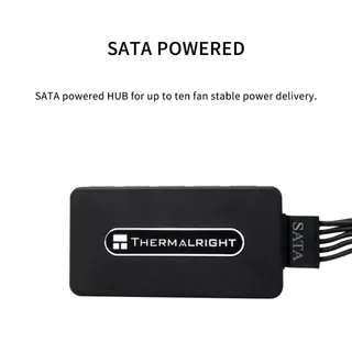 Thermalright PWM Fan Hub ARGB Hub 10-Port 4 Pin PC Fan Controller 12V Fan Hub, Strong Paste แม่เหล็กดูด SATA สายไฟอินพุตโดยตรง