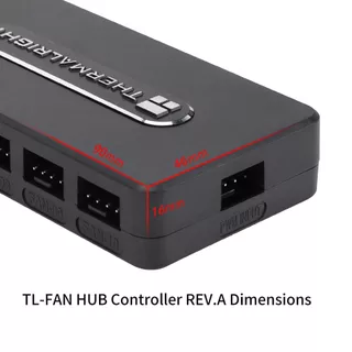 Thermalright PWM Fan Hub ARGB Hub 10-Port 4 Pin PC Fan Controller 12V Fan Hub, Strong Paste แม่เหล็กดูด SATA สายไฟอินพุตโดยตรง