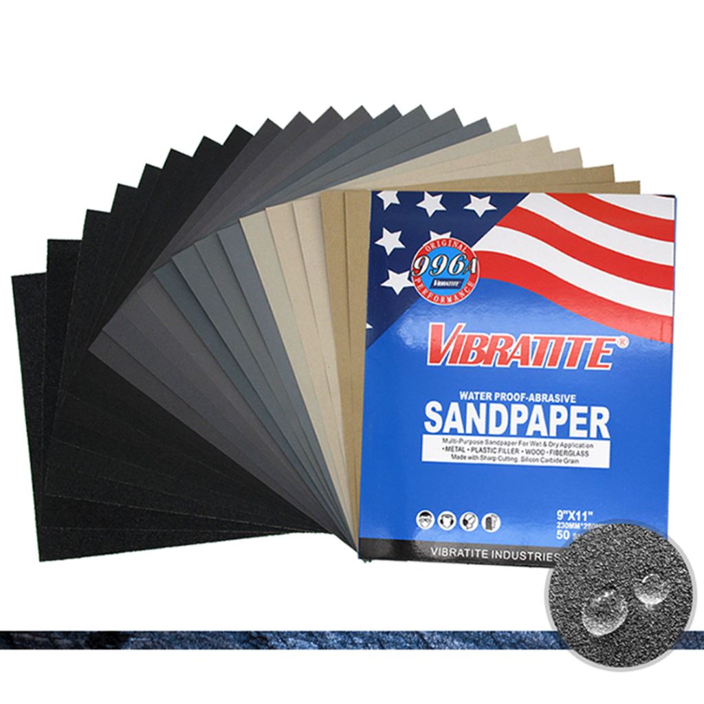 230x280 มม. (VIBRATITE 996A) กระดาษขัดเปียกและแห้งกระดาษทรายกรวด 60#-10000# กระดาษทราย