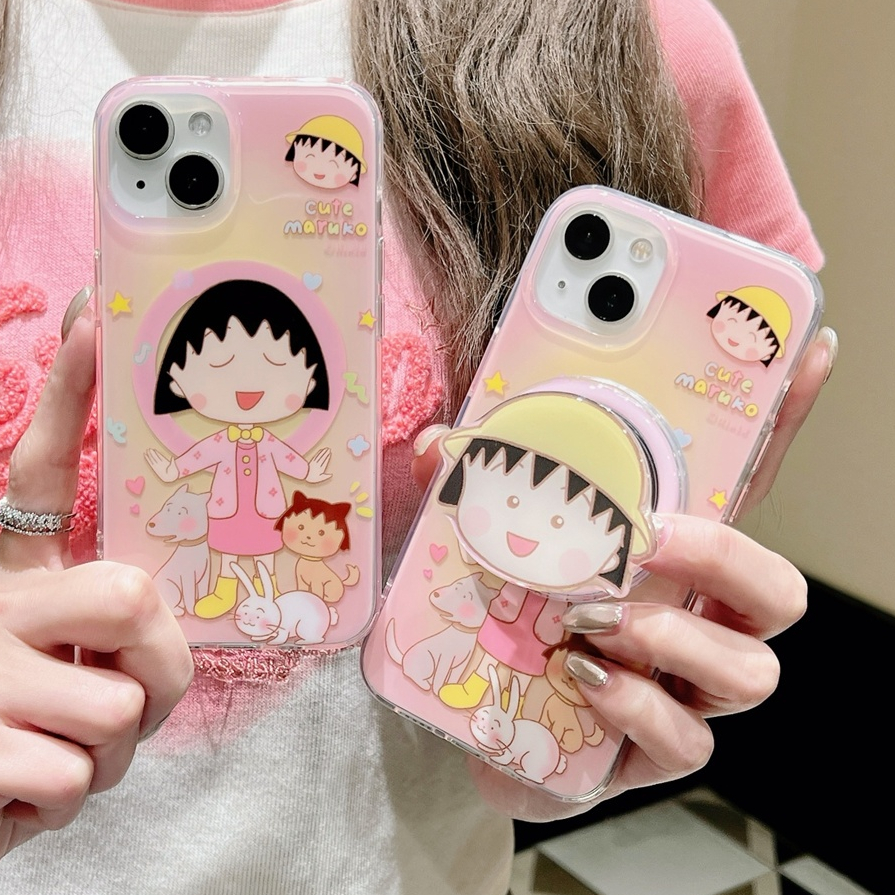 เคส iphone 15 pro max 14 pro max 13 pro max 12 pro max แม่เหล็กที่แข็งแรงเป็นพิเศษ IMD กรณีโทรศัพท์ลายการ์ตูน