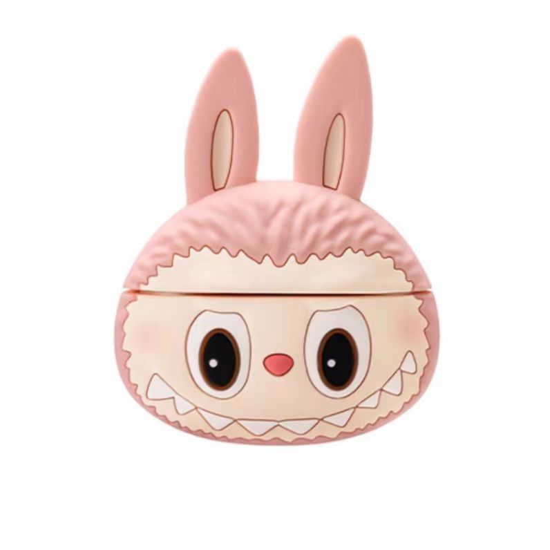 Pop Mart Labubu การ์ตูนซิลิโคนอ่อนนุ่มปลอกป้องกัน,ฝาครอบกันกระแทก,เข้ากันได้สําหรับ Apple AirPods 1 2 Pro 3 Pro2 4 (ใหม่)