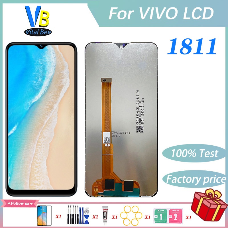 Lcd ต้นฉบับสําหรับ VIVO 1811 จอแสดงผล LCD Touch Screen Digitizer Assembly Replacement 100% ทดสอบดีพร้อมฟิล์มกันรอยฟรี