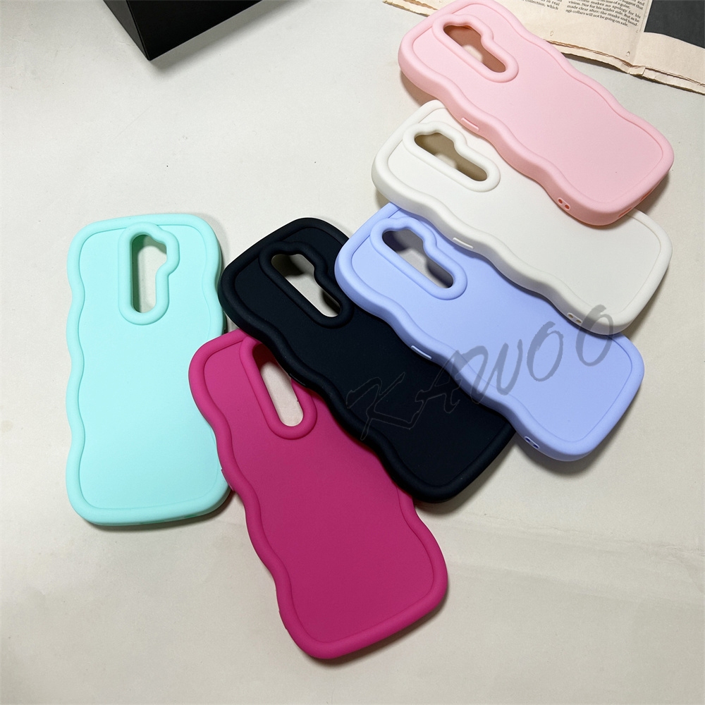 Redmi Note 8 Pro 9 9S 8 8A Bright Dopamine Color Curly Frame Soft TPU เคสกันกระแทก